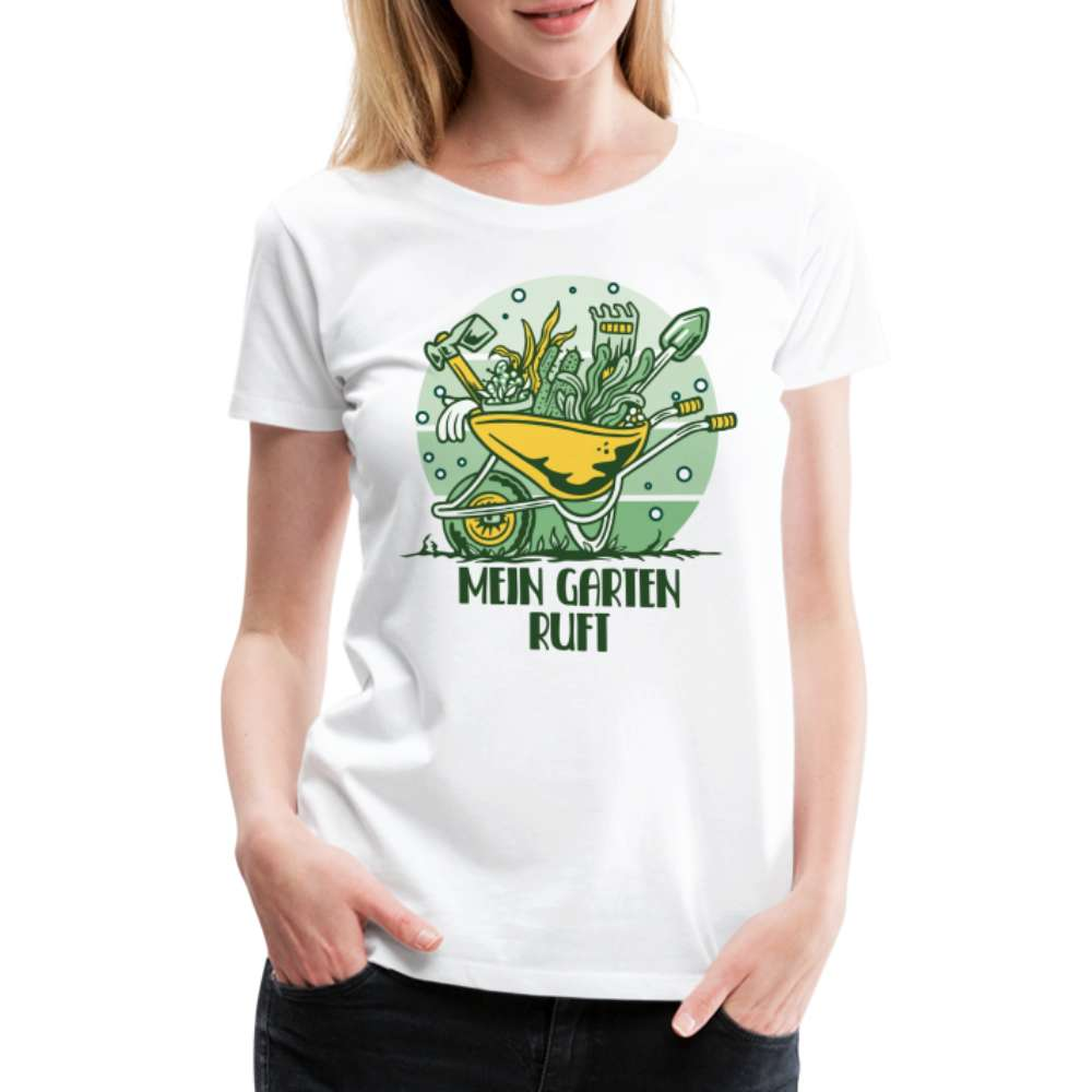 Garten Gärtner - Mein Garten Ruft - Lustiges T-Shirt - weiß