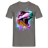 Dinosaurier T-Rex Bunt Retro Style T-Shirt - Graphit