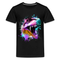 Dinosaurier T-Rex Bunt Retro Style Teenager Premium T-Shirt - Schwarz