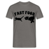 Hund Jagt Katze Fast Food Lustiges T-Shirt - Graphit