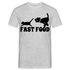 Hund Jagt Katze Fast Food Lustiges T-Shirt - Grau meliert