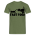 Hund Jagt Katze Fast Food Lustiges T-Shirt - Militärgrün