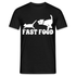 Hund Jagt Katze Fast Food Lustiges T-Shirt - Schwarz