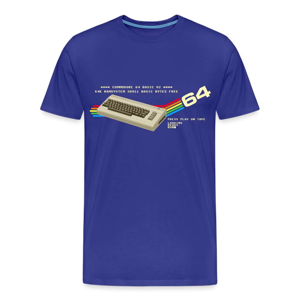 C64 Retro Gaming PC Premium T-Shirt - Königsblau