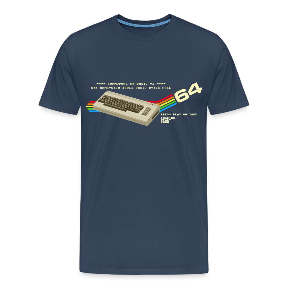 C64 Retro Gaming PC Premium T-Shirt - Navy