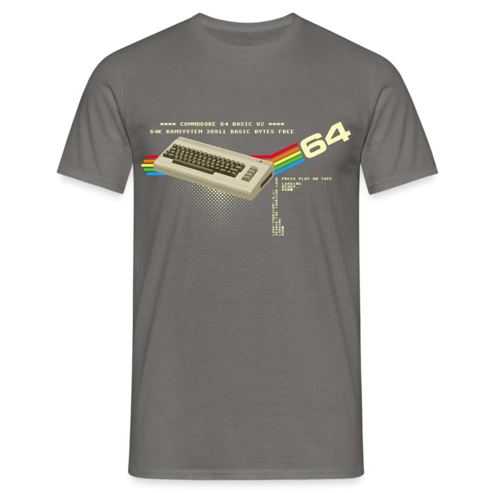 C64 Retro Gaming PC T-Shirt - Graphit