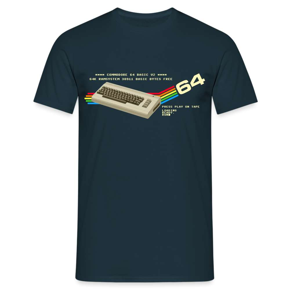 C64 Retro Gaming PC T-Shirt - Navy