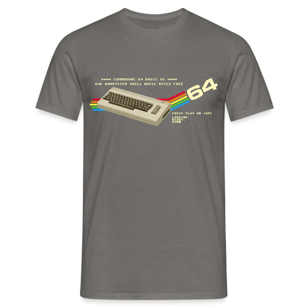 C64 Retro Gaming PC T-Shirt - Graphit