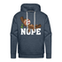 Lustiges Faultier - NOPE - Keine Lust - Premium Hoodie - Jeansblau