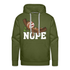 Lustiges Faultier - NOPE - Keine Lust - Premium Hoodie - Olivgrün