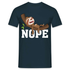 Lustiges Faultier - NOPE - Keine Lust - T-Shirt - Navy