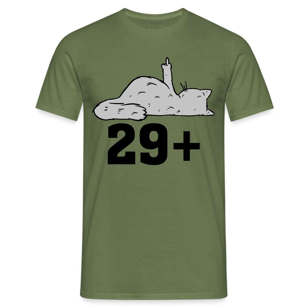 30. Geburtstag 29+ Katze Mittelfinger Lustiges Geschenk T-Shirt - Militärgrün