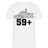 60. Geburtstag 59+ Katze Mittelfinger Lustiges Geschenk T-Shirt - weiß