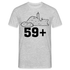 60. Geburtstag 59+ Katze Mittelfinger Lustiges Geschenk T-Shirt - Grau meliert