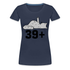 40. Geburtstag 39+ Katze Mittelfinger Lustiges Geschenk Frauen T-Shirt - Navy