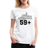 60. Geburtstag 59+ Katze Mittelfinger Lustiges Geschenk Frauen T-Shirt - weiß