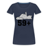 60. Geburtstag 59+ Katze Mittelfinger Lustiges Geschenk Frauen T-Shirt - Navy