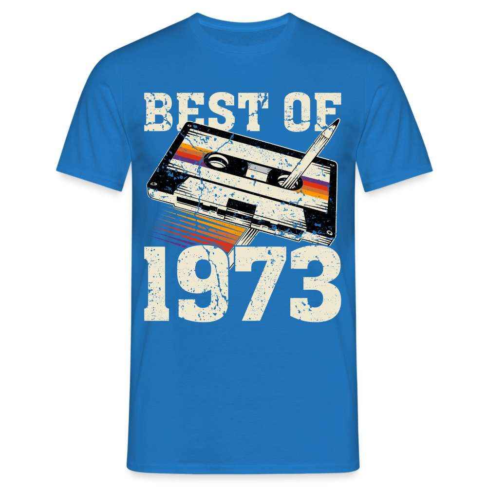 50 Geburtstag Best of 1973 Retro Kassette Geschenk T-Shirt - Royalblau