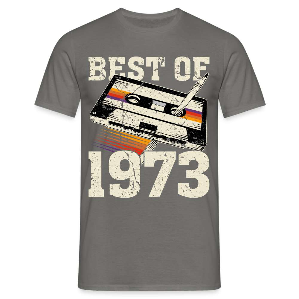 50 Geburtstag Best of 1973 Retro Kassette Geschenk T-Shirt - Graphit