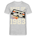 40 Geburtstag Best of 1983 Retro Kassette Geschenk T-Shirt - Grau meliert