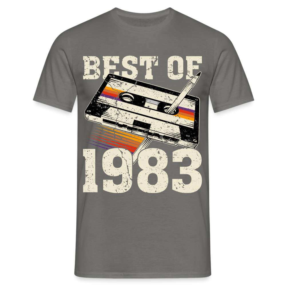 40 Geburtstag Best of 1983 Retro Kassette Geschenk T-Shirt - Graphit