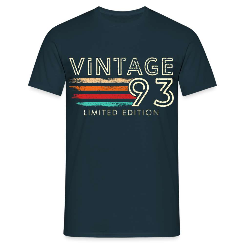 30. Geburtstag Vintage 1993 Geburtstags Geschenk T-Shirt - Navy