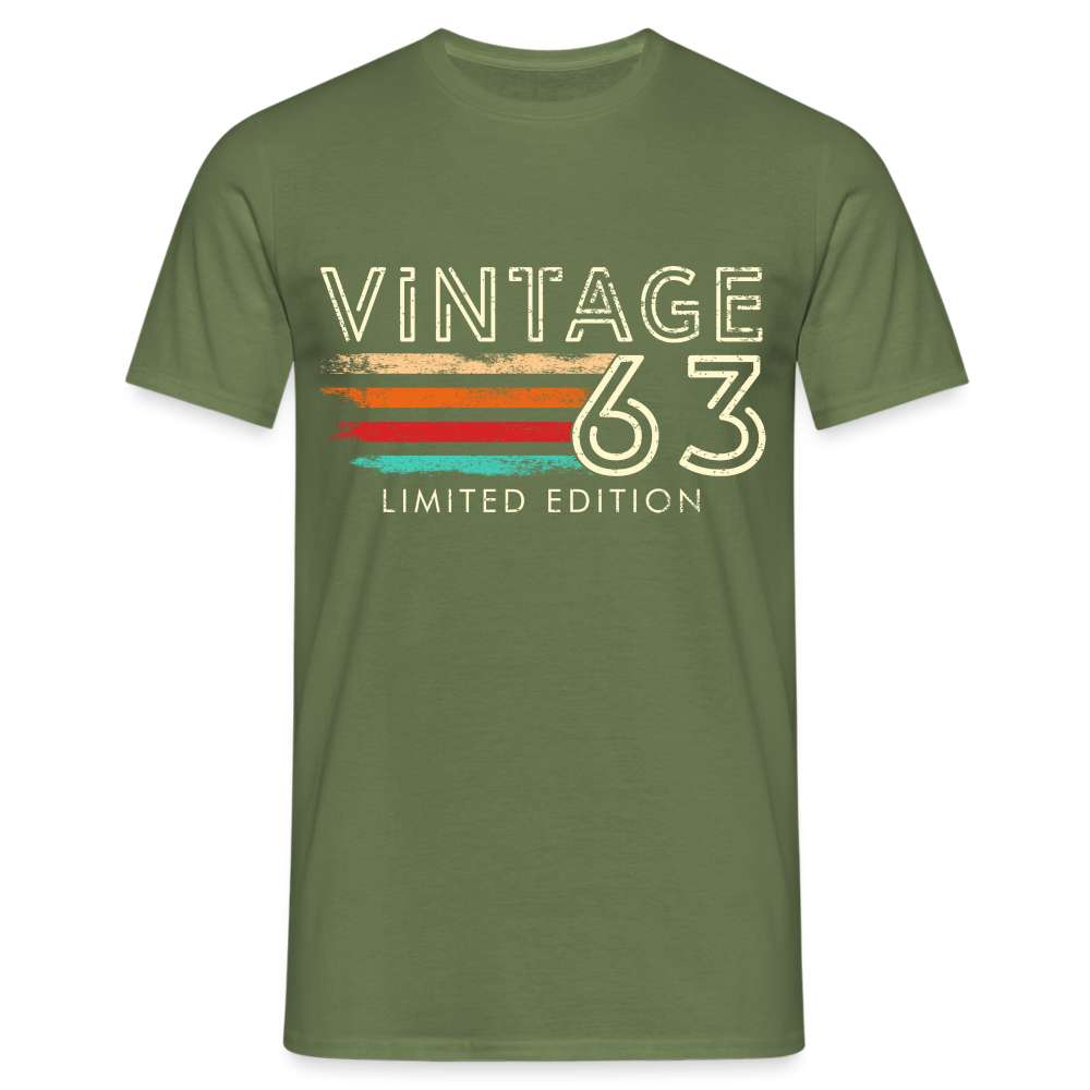 60. Geburtstag Vintage 1963 Geburtstags Geschenk T-Shirt - Militärgrün