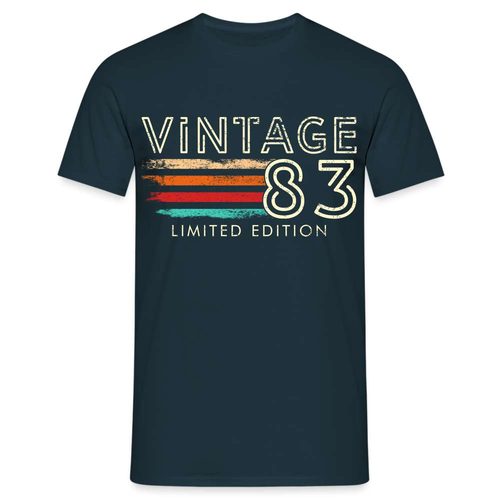 40. Geburtstag Vintage 1983 Geburtstags Geschenk T-Shirt - Navy