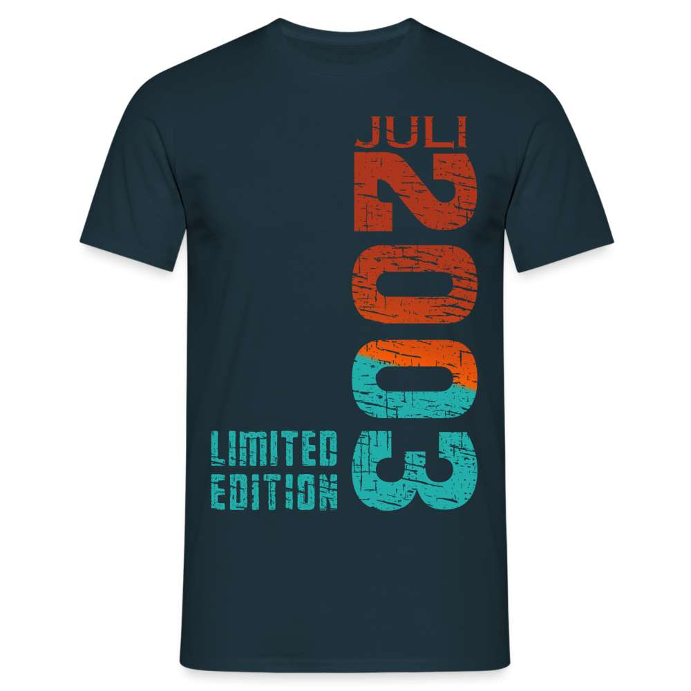 20. Geburtstag JULI 2003 Limited Edition Geburtstags Geschenk T-Shirt - Navy