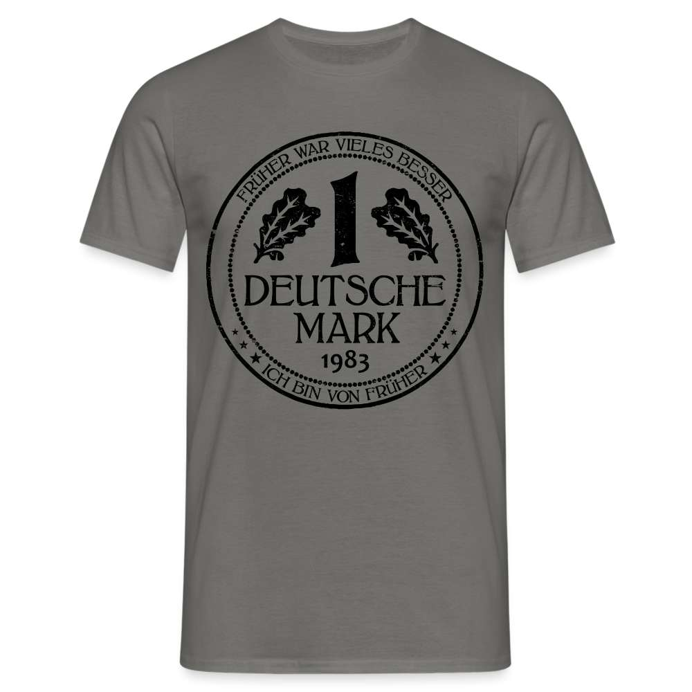 40. Geburtstag Deutsche Mark D-Mark 1983 Lustiges Geschenk T-Shirt - Graphit