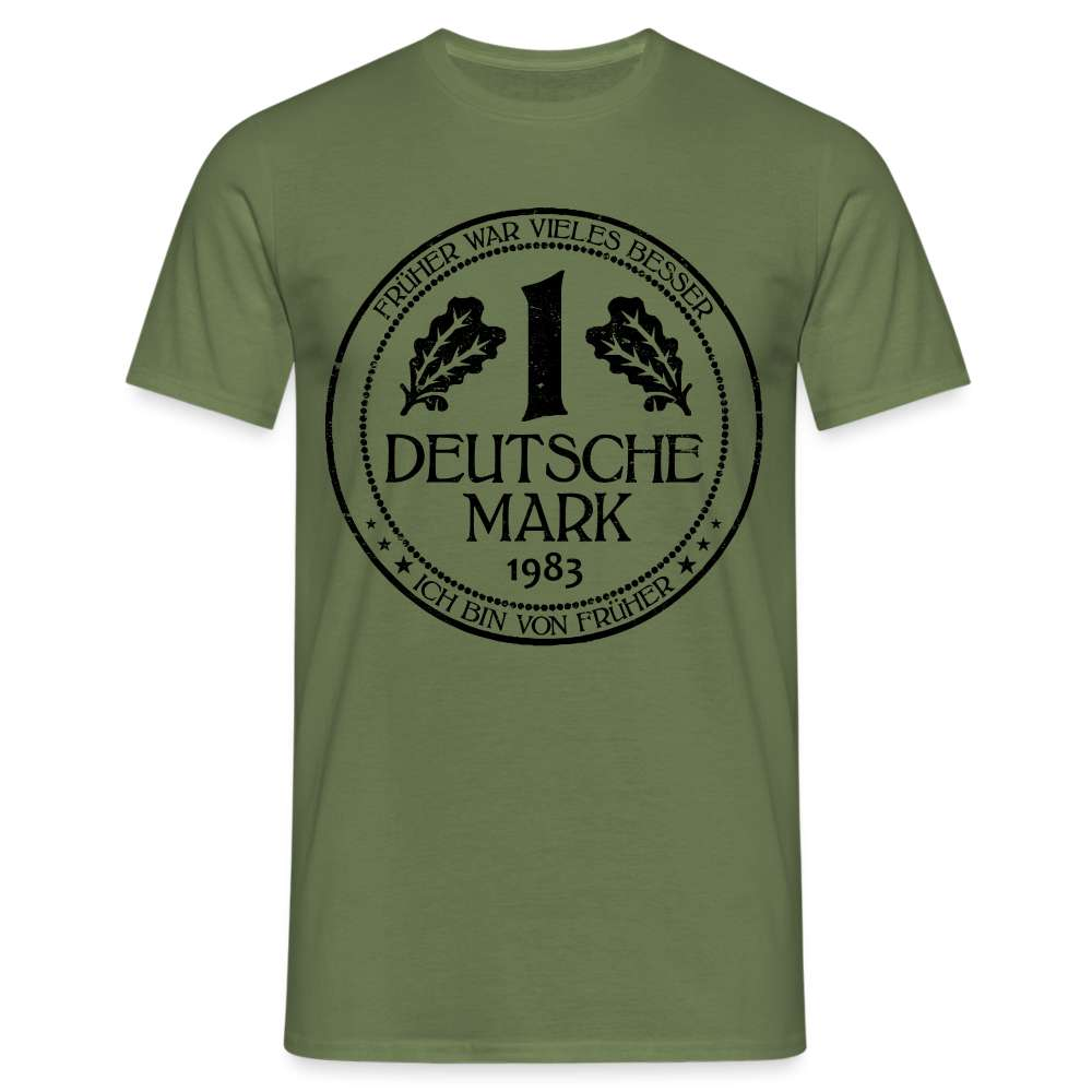 40. Geburtstag Deutsche Mark D-Mark 1983 Lustiges Geschenk T-Shirt - Militärgrün