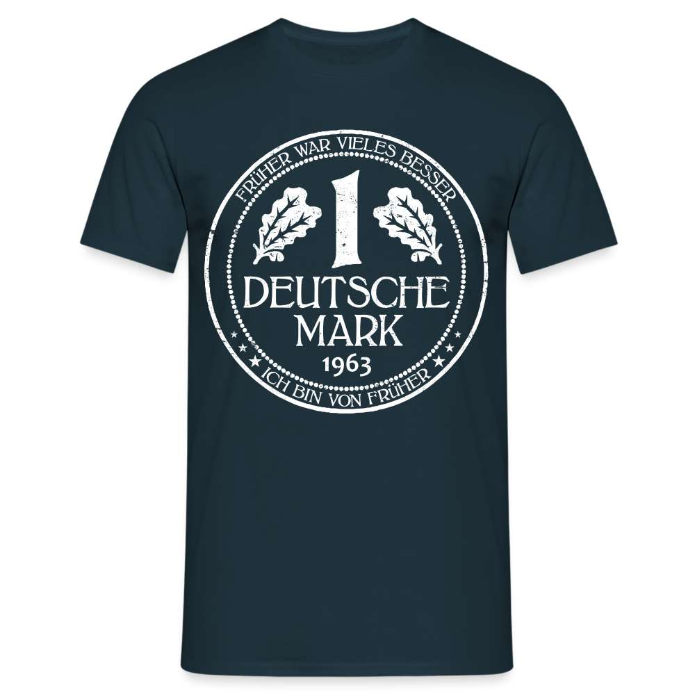 60. Geburtstag Deutsche Mark D-Mark 1963 Lustiges Geschenk T-Shirt - Navy