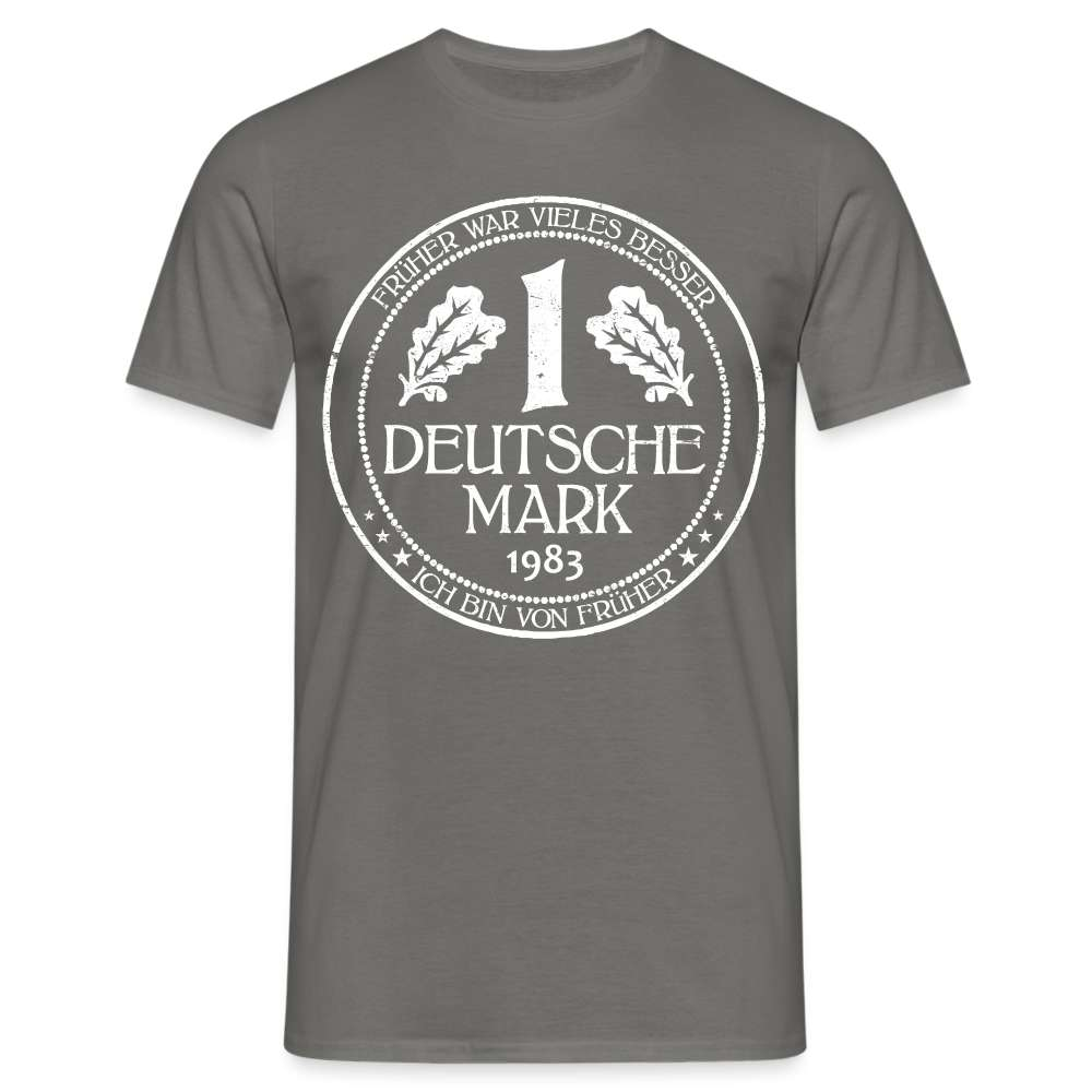 40. Geburtstag Deutsche Mark D-Mark 1983 Lustiges Geschenk T-Shirt - Graphit