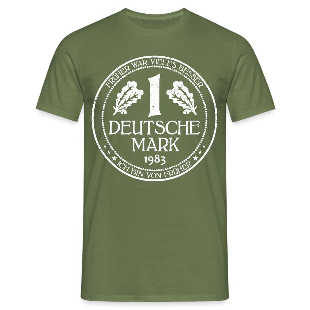 40. Geburtstag Deutsche Mark D-Mark 1983 Lustiges Geschenk T-Shirt - Militärgrün