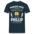 Lustiges Party T- Shirt Personalisierbar - Morgens Müde Abends Blau Männer T-Shirt - Navy