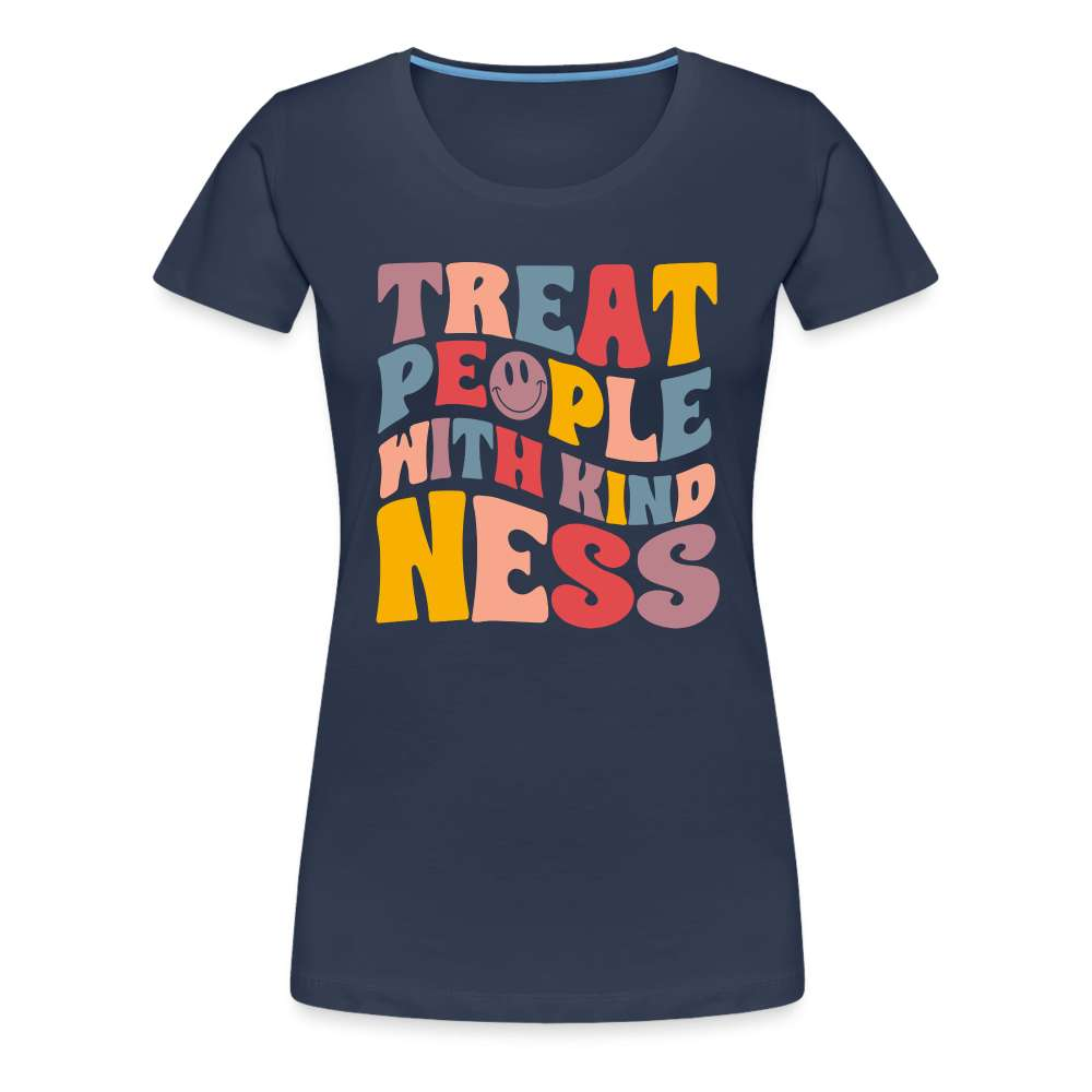 Kindness Shirt Treat People With Kindness Mental Health Geschenk T-Shirt - Navy