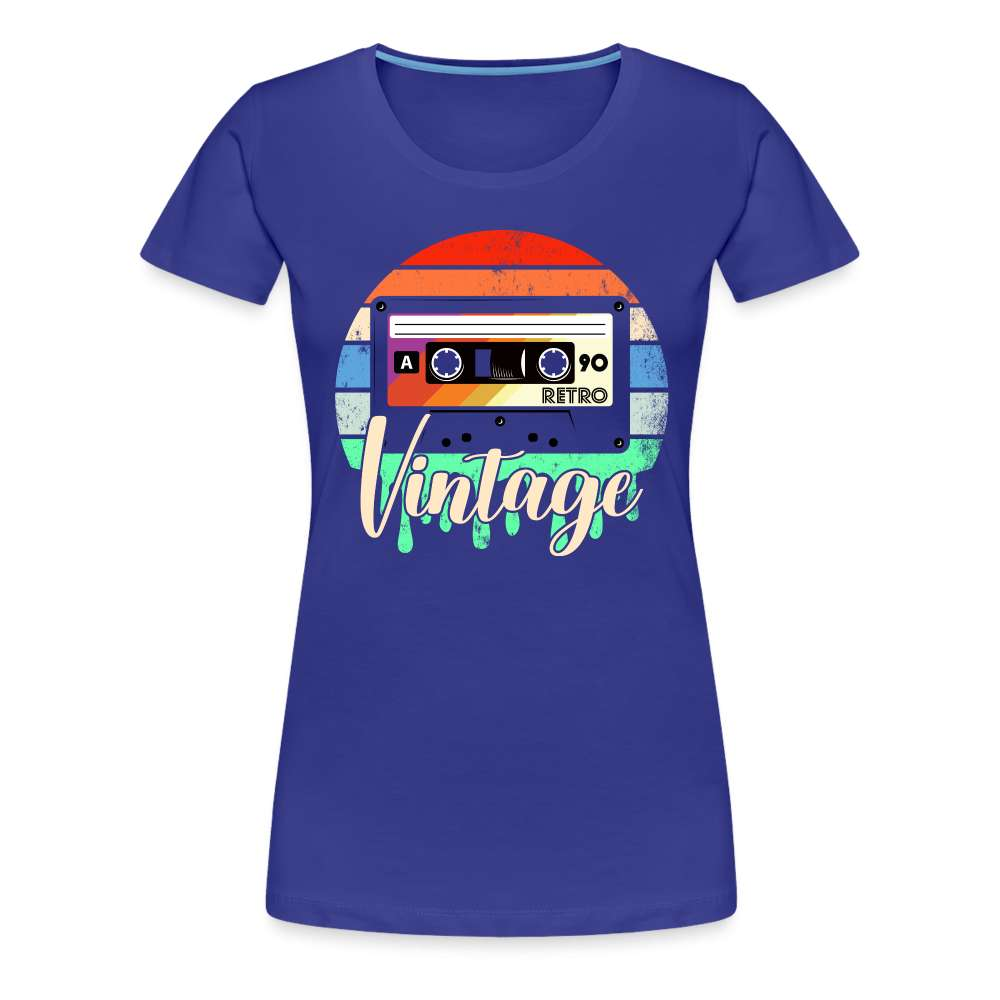 Vintage Retro Musik Kassette 80s Style Frauen Premium T-Shirt - Königsblau