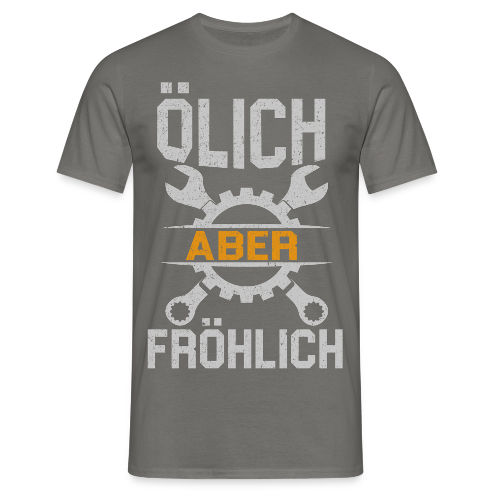 Mechaniker Ölich Aber Fröhlich Lustiges T-Shirt Geschenk - Graphit