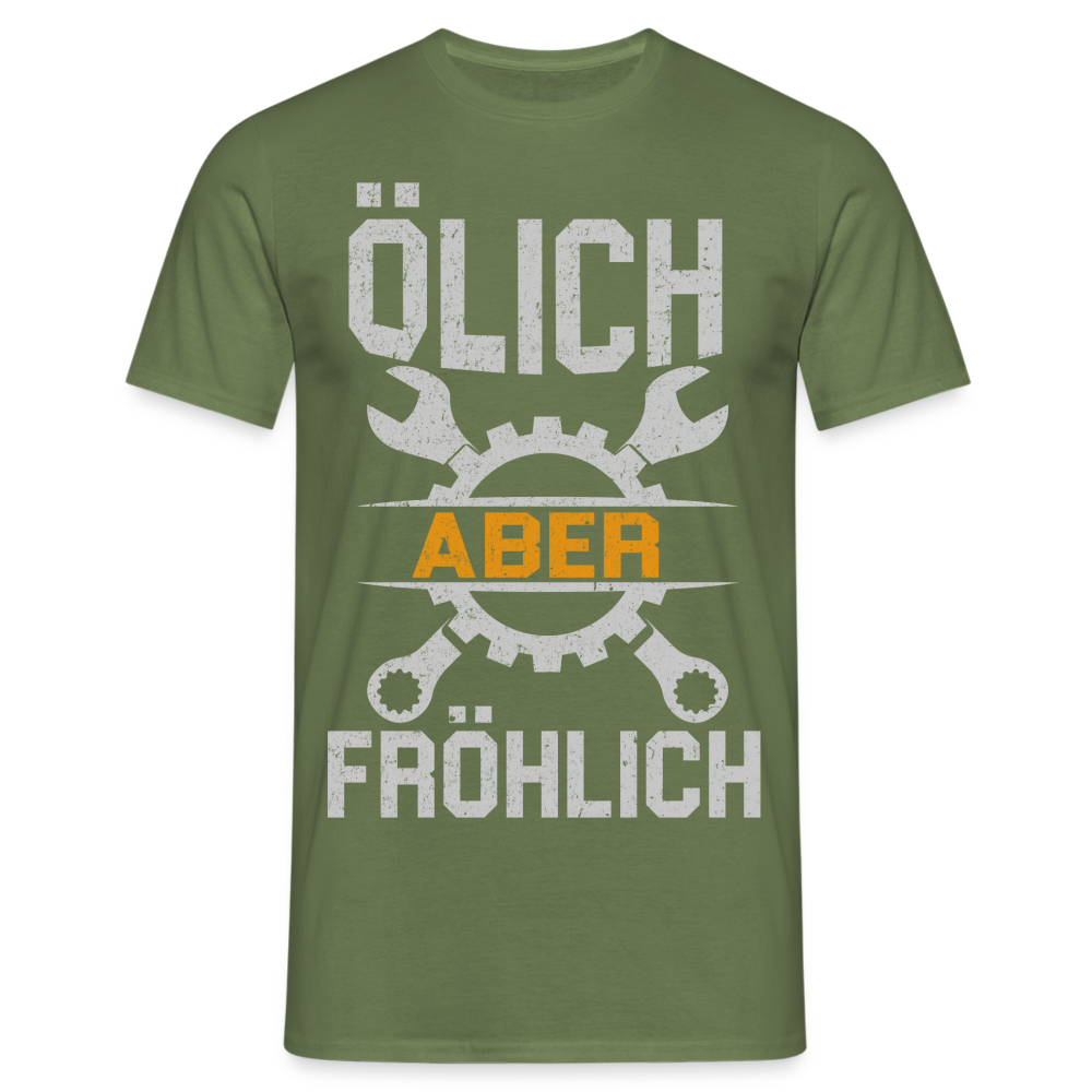 Mechaniker Ölich Aber Fröhlich Lustiges T-Shirt Geschenk - Militärgrün