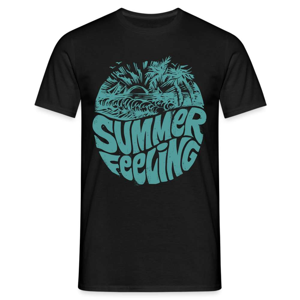 Retro 70s Style Summer Feeling Vintage T-Shirt - Schwarz