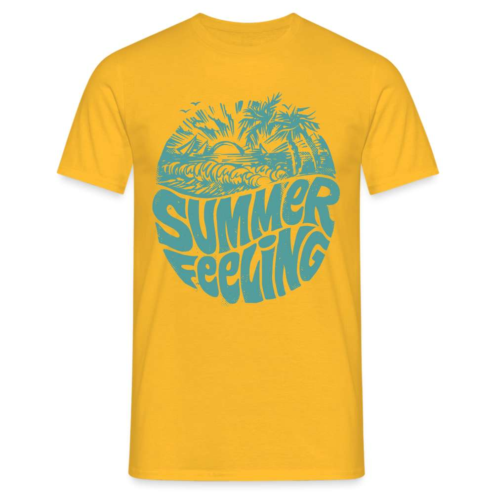 Retro 70s Style Summer Feeling Vintage T-Shirt - Gelb