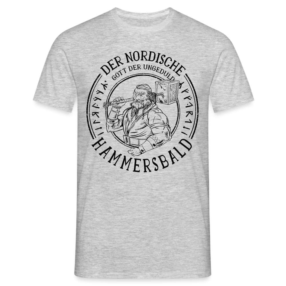 Hammersbald - Der nordische Gott der Ungeduld Lustiges T-Shirt - Grau meliert