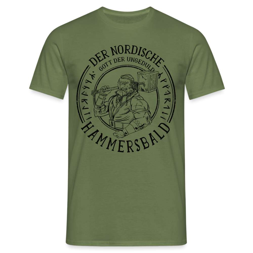 Hammersbald - Der nordische Gott der Ungeduld Lustiges T-Shirt - Militärgrün