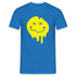 Lustiges Smiley zerlaufenes Emoji T-Shirt - Royalblau