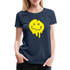 Lustiges Smiley zerlaufenes Emoji Frauen Premium T-Shirt - Navy