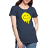 Lustiges Smiley zerlaufenes Emoji Frauen Premium T-Shirt - Navy