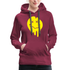 Lustiges Smiley zerlaufenes Emoji Frauen Premium Hoodie - Bordeaux