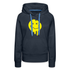 Lustiges Smiley zerlaufenes Emoji Frauen Premium Hoodie - Navy