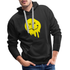 Lustiges Smiley zerlaufenes Emoji Männer Premium Hoodie - Schwarz