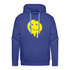 Lustiges Smiley zerlaufenes Emoji Männer Premium Hoodie - Königsblau